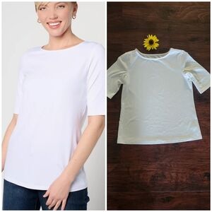 Susan Graver Essentials Liquid Knit Top Size Small 🤍🤍